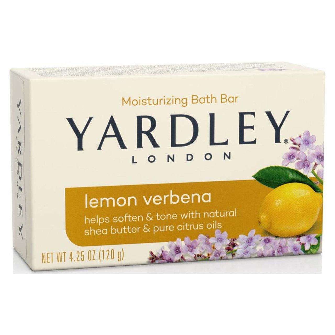 Yardley London Naturally Moisturizing Bar, Lemon Verbana With Shea Butter - 4.25 Oz